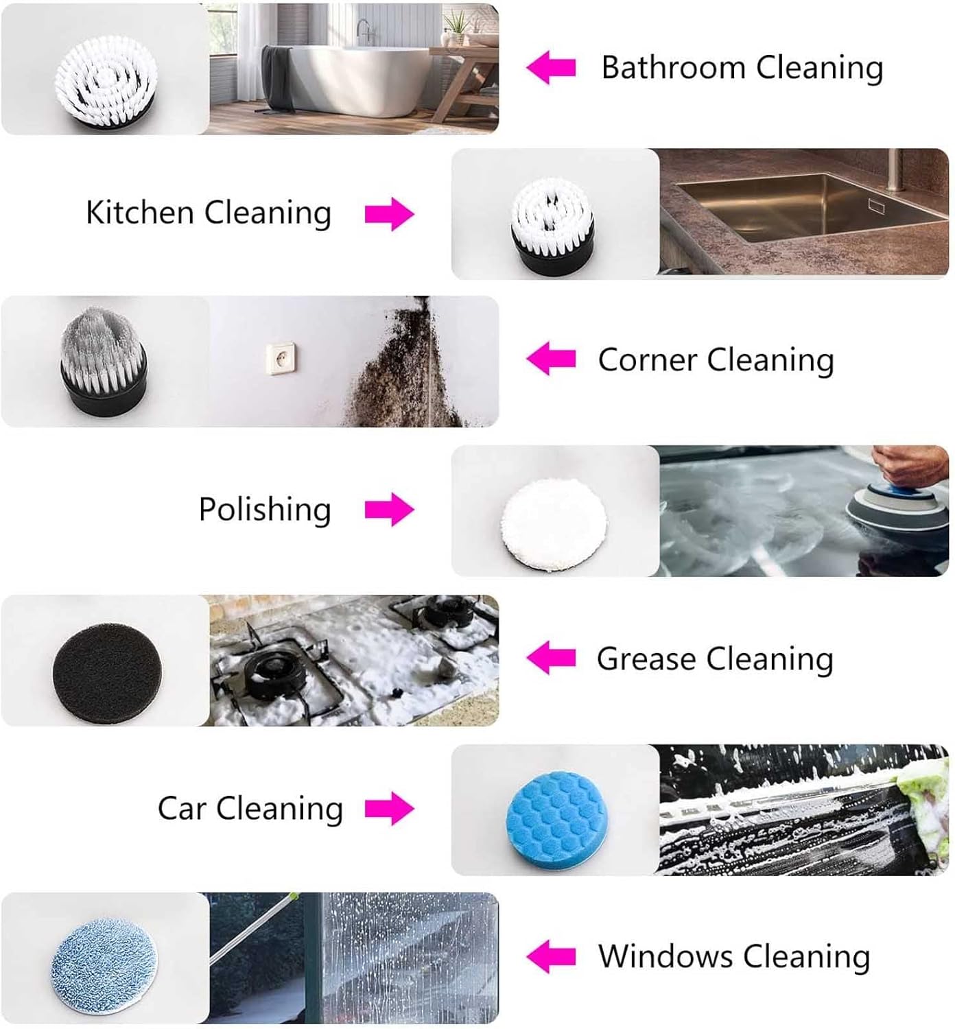 فرشاة تنظيف لاسلكية ٧ وظائف مختلفه