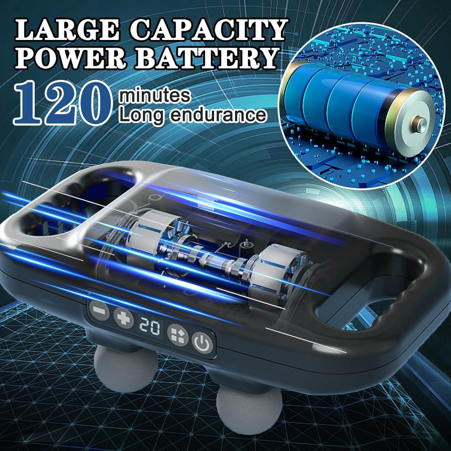 جهاز مساج باربع رؤؤس ديجيتال - Hommy