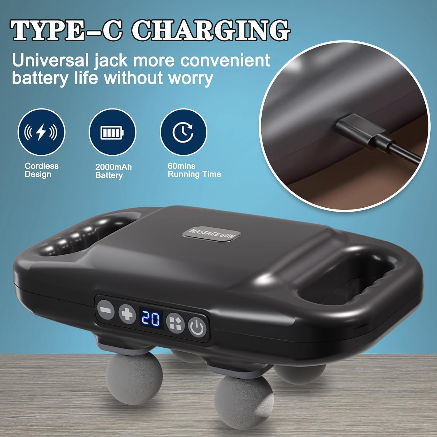 جهاز مساج باربع رؤؤس ديجيتال - Hommy