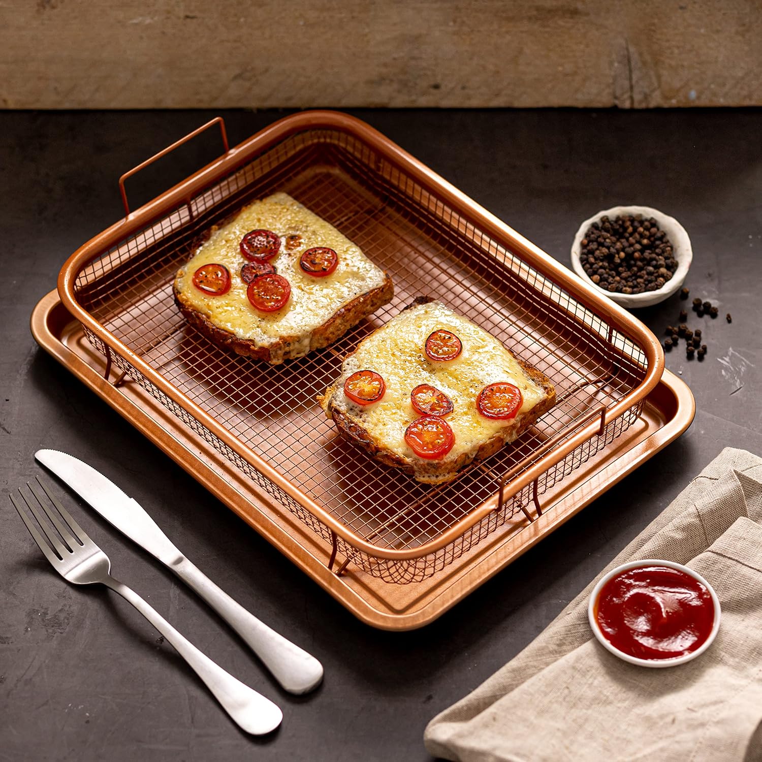 صينية خبز وقلي بتصميم شبكي - Hommy