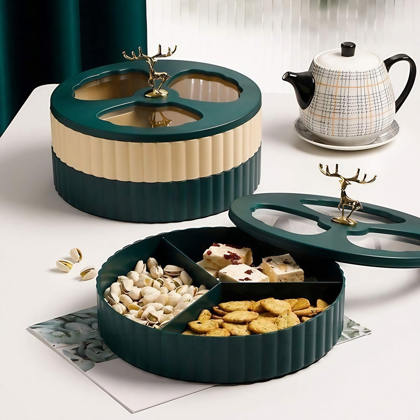 طبق تسالي مستدير لجميع الأغراض - Hommy