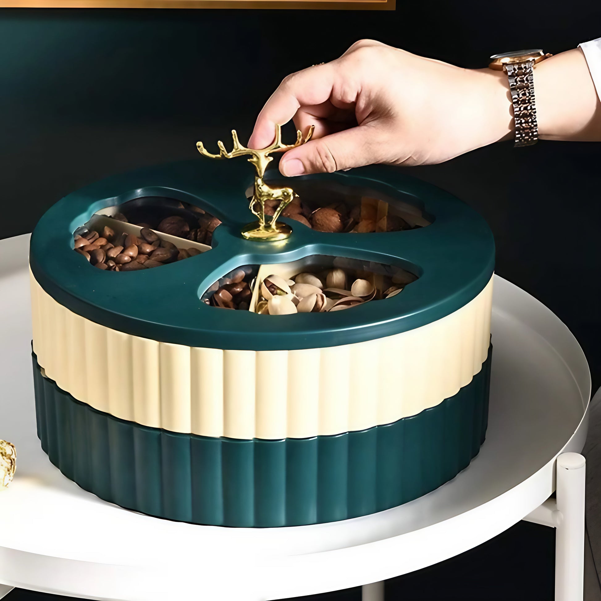 طبق تسالي مستدير لجميع الأغراض - Hommy