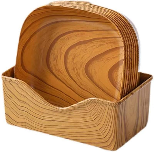 طقم أطباق تسالي ٦ قطع مع ستاند - Hommy