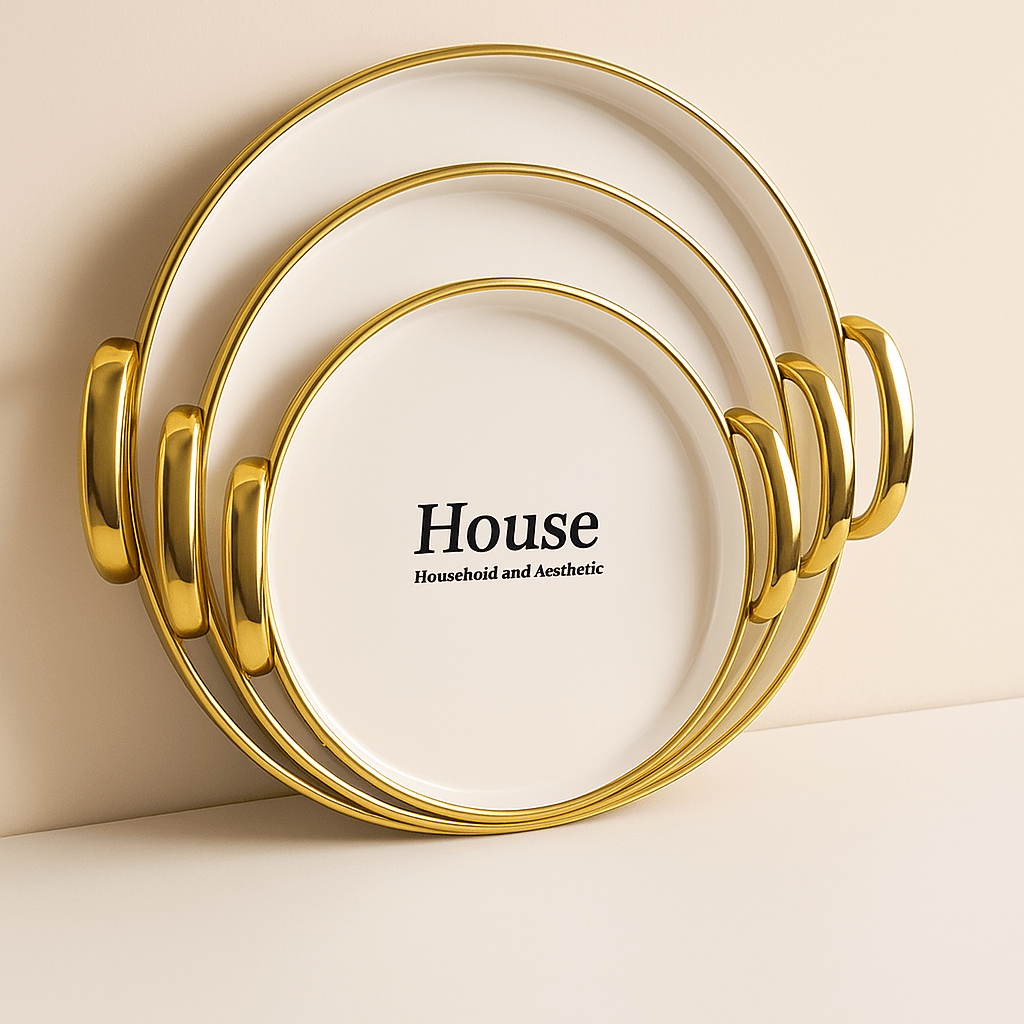 طقم صواني تقديم هاوس ٣ قطع دائري - Hommy