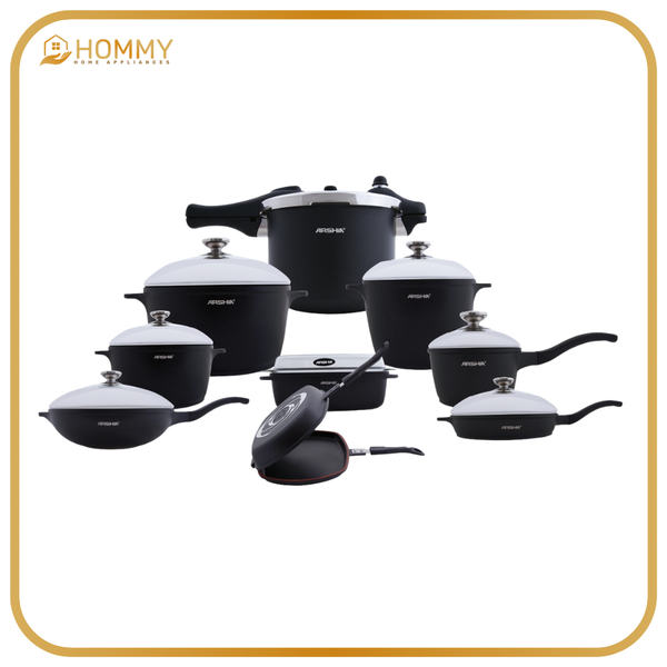 طقم أواني تيتانيوم أرشيا 18 قطعة - 2388