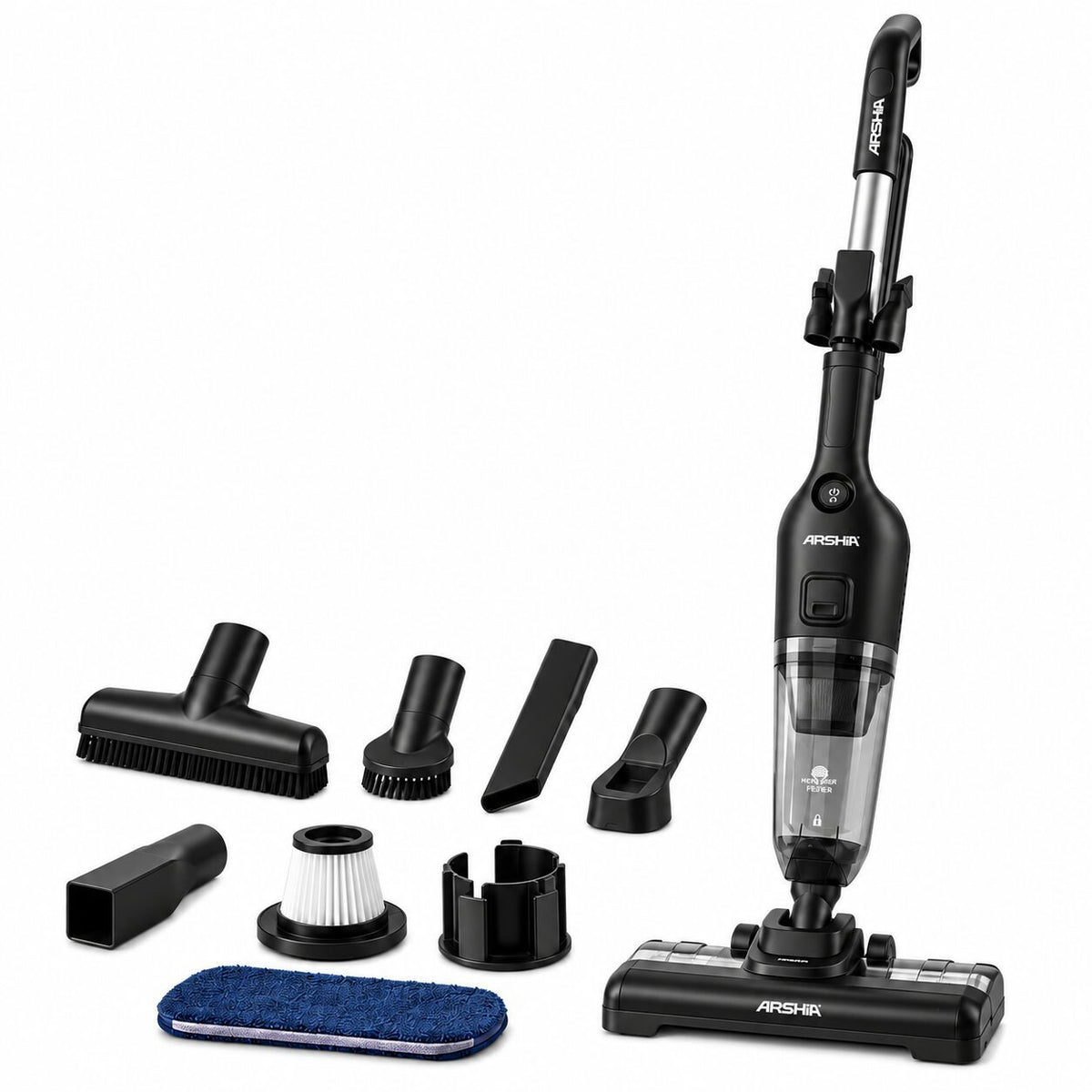 Arshia 6 In 1 Vacuum Cleaner Black