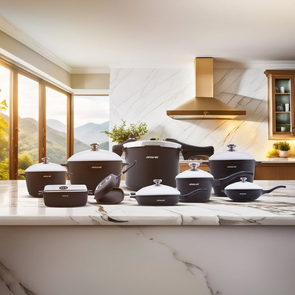 طقم أواني تيتانيوم أرشيا 18 قطعة - 2388