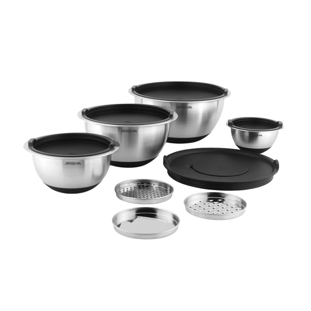 arshia-12pcs-stainless-steel-mixing-bowl-set-with-grater hommy.store