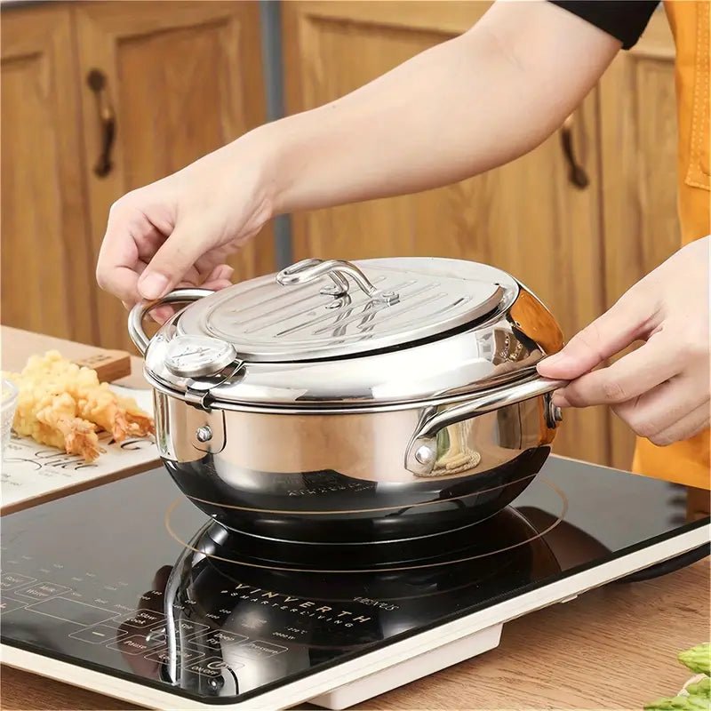 مقلاة عميقة يابانيه بمصفاة زيت - Hommy