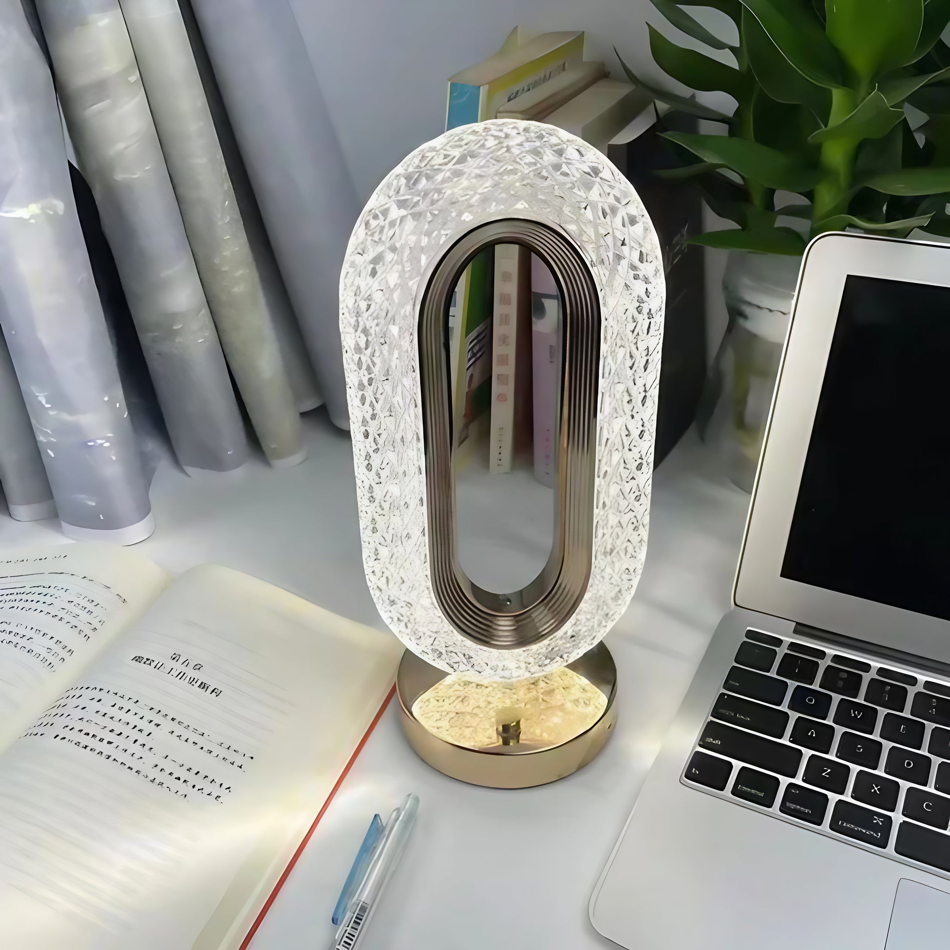 مصباح طاولة بيضاوي 3 ألوان - Hommy