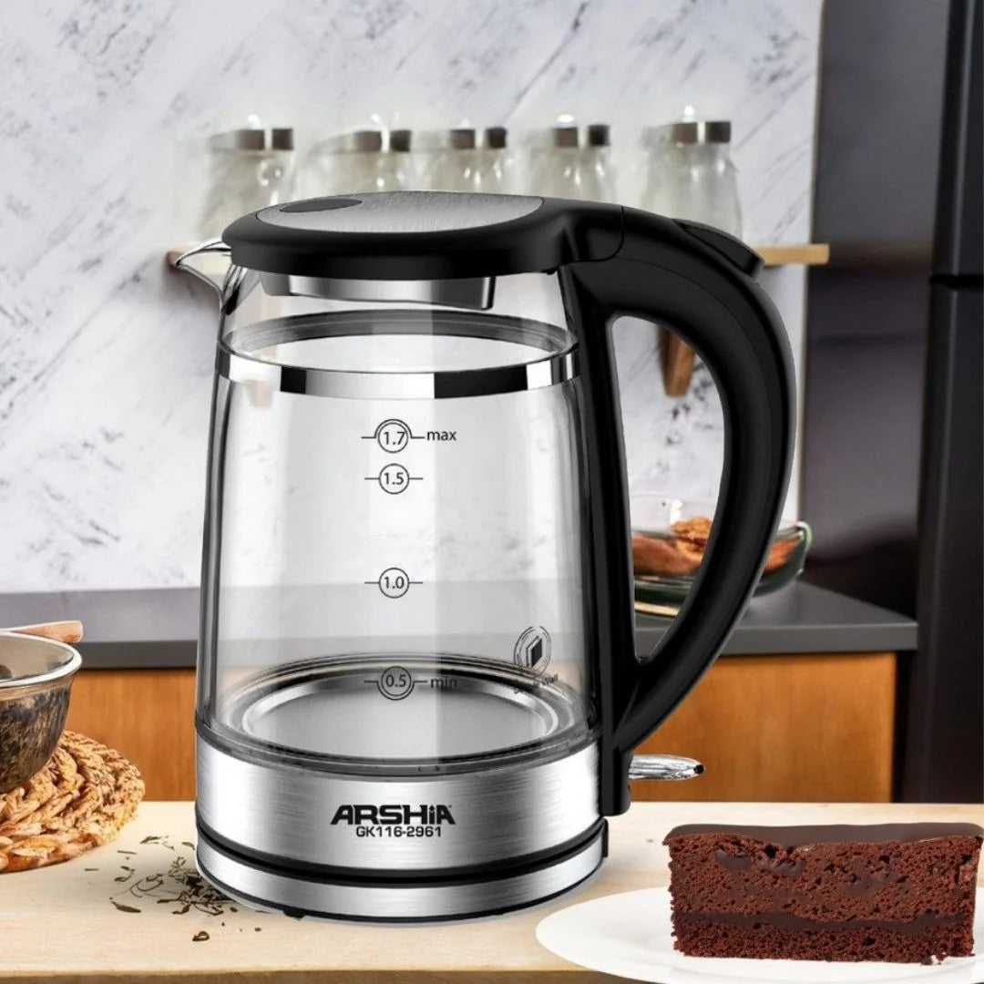 Premium Double Layered Glass Kettle 1.7L – GK116-2961 – Arshia - كاتل