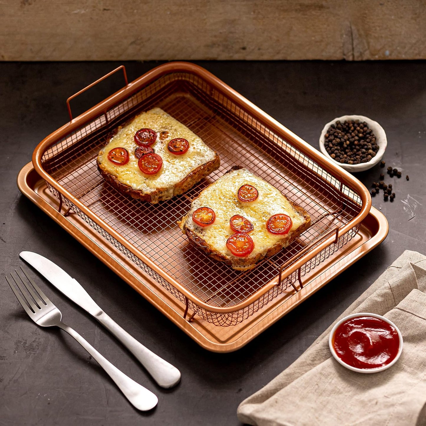 صينية خبز وقلي بتصميم شبكي - Hommy