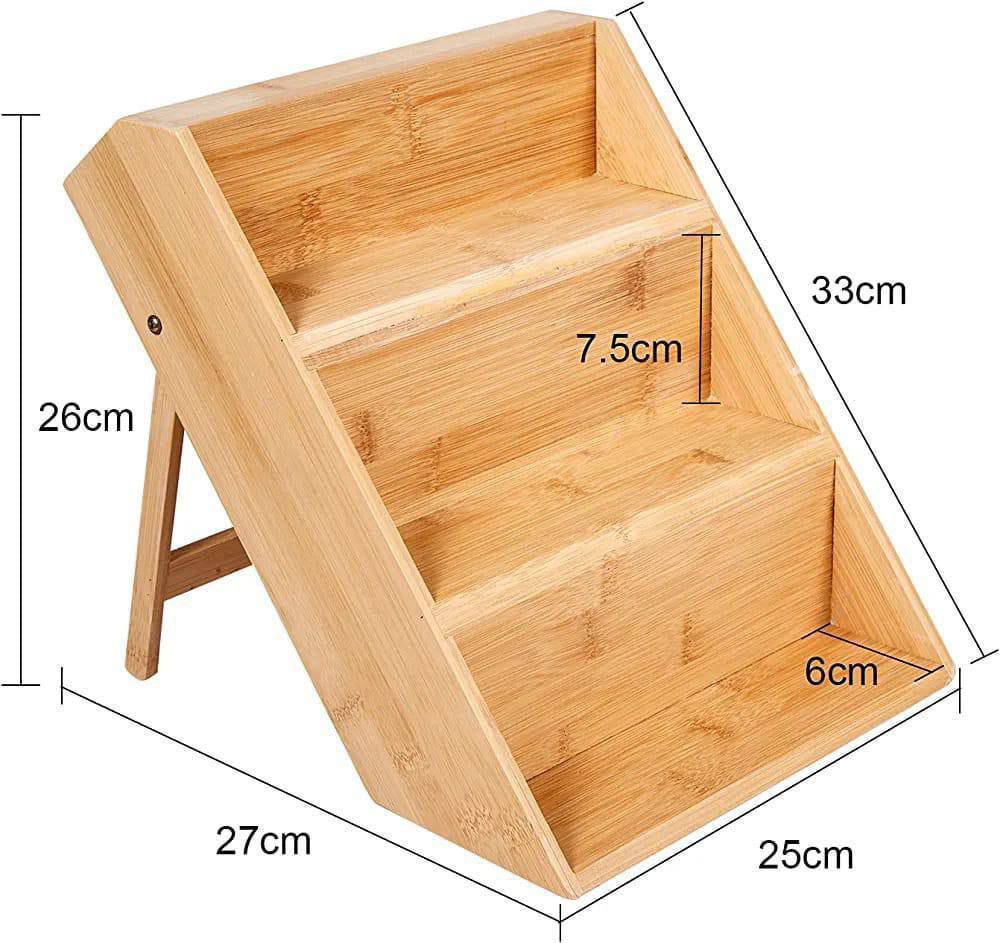 طقم توابل غطاء خشب + سلم خشب+ ستيكرات - Hommy