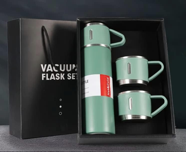 طقم ترمس حراري مع 3 اكواب - Hommy