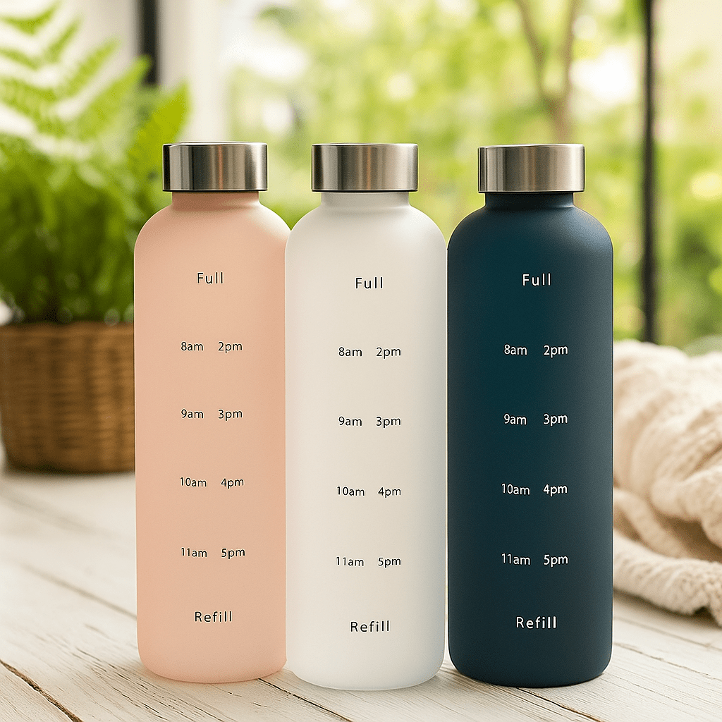 زجاجة ماء محفزة – 1 لتر مقاومة للتسرب - Hommy