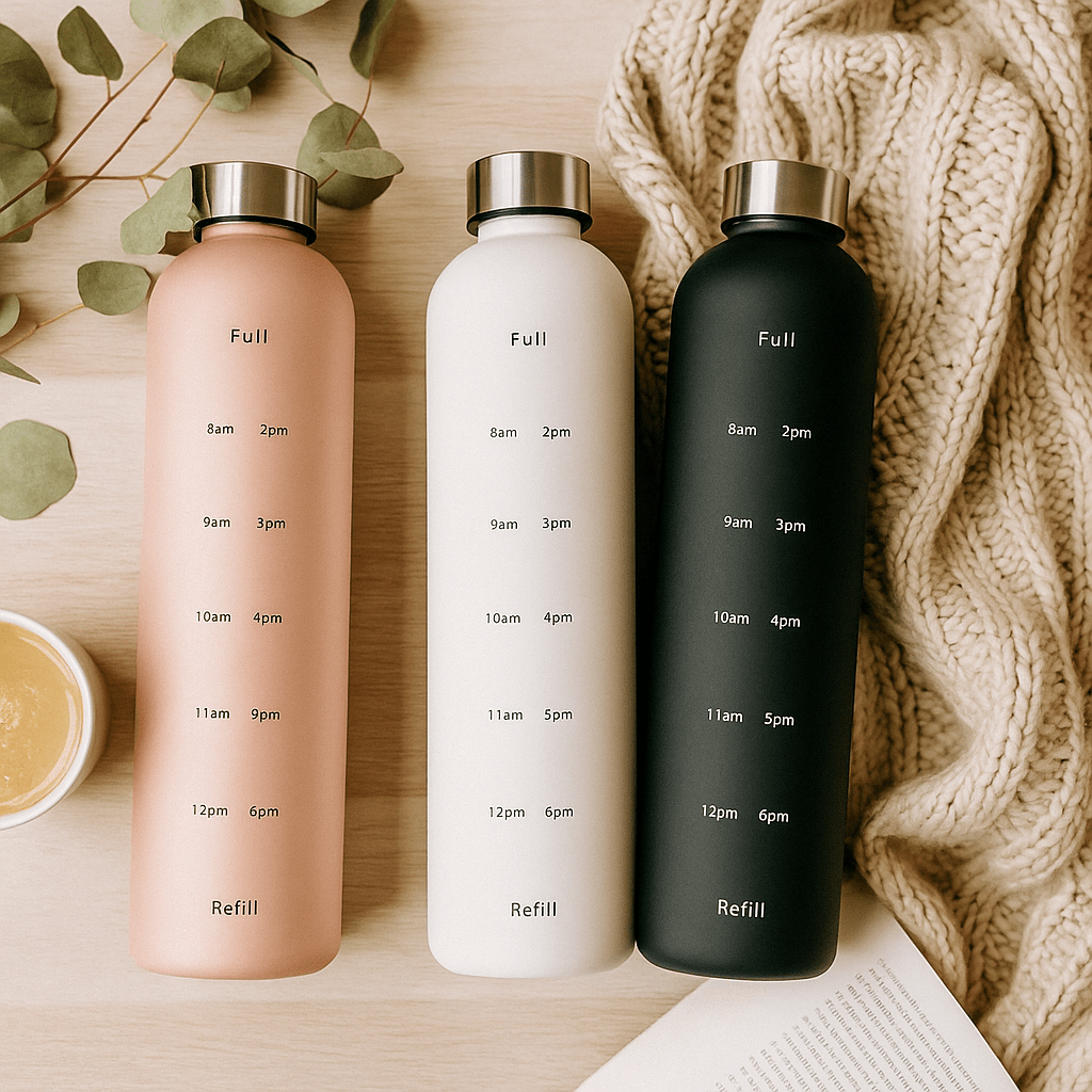 زجاجة ماء محفزة – 1 لتر مقاومة للتسرب - Hommy